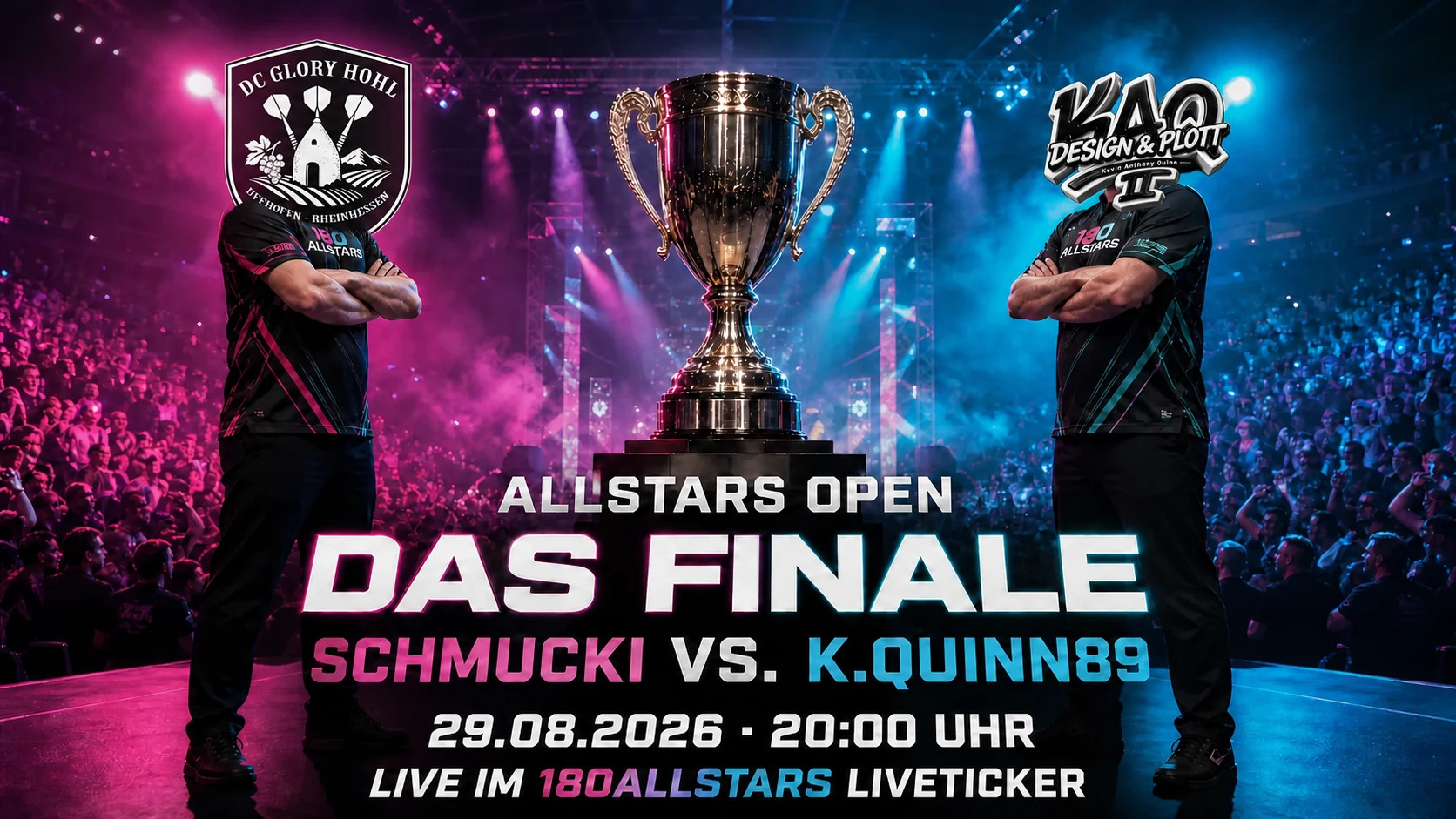 Finalabend bei 180AllStars: Schmucki fordert K.quinn89!