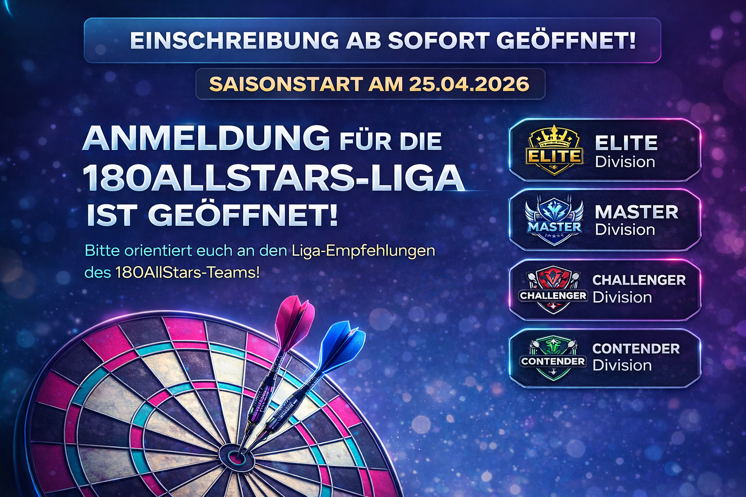 Einschreibung ab sofort offen – Saisonstart am 25.04.2026